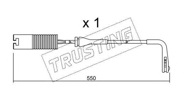 Сигнализатор, износ тормозных колодок SU.092 TRUSTING
