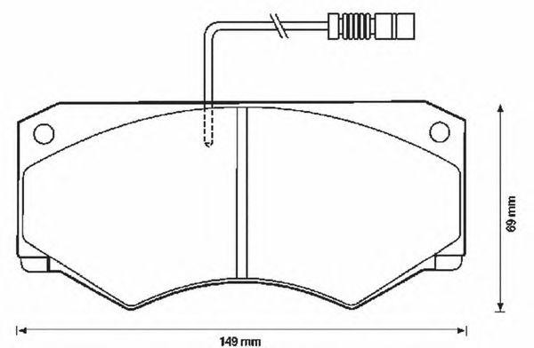 Комплект тормозных колодок, диско 571825B BENDIX JURID
