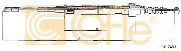 Трос ручного тормоза 10.7403 COFLE