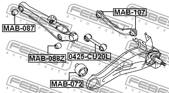Сайлентблок MAB-107 FEBEST