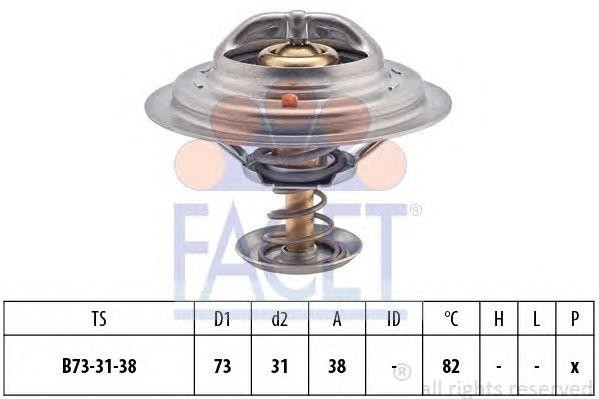 Термостат, охлаждающая жидкость 7.8363S FACET