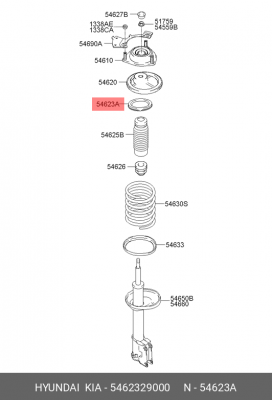 Прокладка пружины подвески 5462329000 HYUNDAI KIA