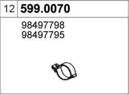 Монтажный комплект, глушитель 5990070 ASSO