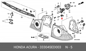 Патрон лампы 33304SED003 HONDA