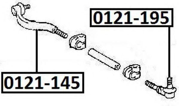 Наконечник рулевой тяги 0121-195 ASVA