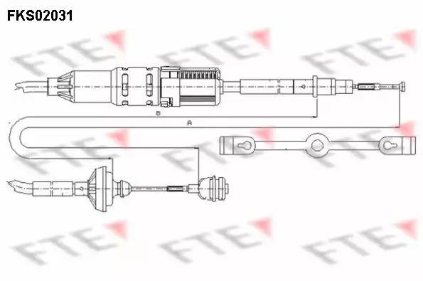 Трос, управление сцеплением FKS02031 FTE