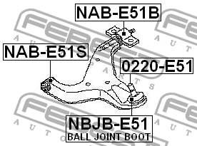 Рычаг подвески NBJB-E51 FEBEST