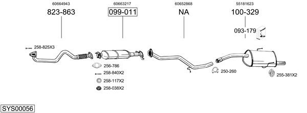 Катализатор 099215 BOSAL