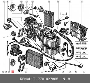 Расширительный клапан, кондиционер 7701027865 RENAULT