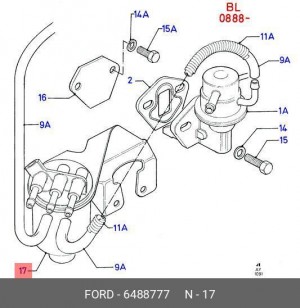 Газоотделитель, карбюратор 6 488 777 FORD
