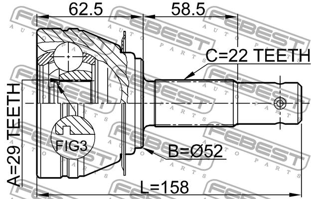 ШРУС 1110-006 FEBEST