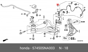 Датчик ABS 57450SNA003 HONDA