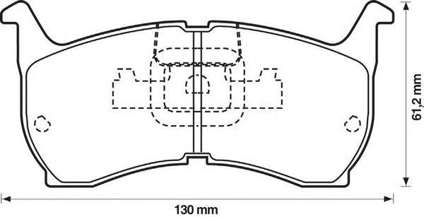 Комплект тормозных колодок, диско 572319B BENDIX JURID