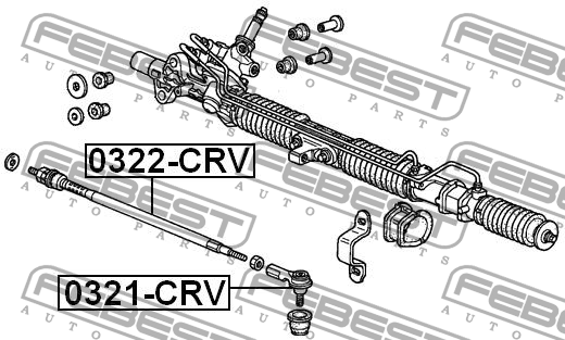 Наконечник рулевой тяги 0321-CRV FEBEST
