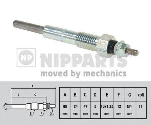 Свеча накаливания J5719001 H B JAKOPARTS NIPPARTS