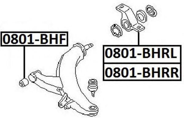 Сайлентблок 0801-BHF ASVA