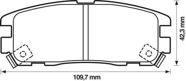 Комплект тормозных колодок, диско 572221B BENDIX JURID