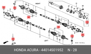 ШРУС 44014S01952 HONDA