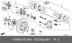 Подшипник ступицы колеса 42200SJCA01 HONDA