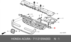 Решетка радиатора 71121S9A003 HONDA