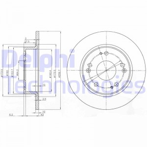 Тормозной диск BG3964 DELPHI