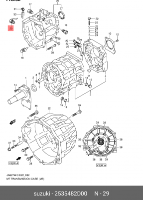 Выключатель, фара заднего хода 25354-82D00 SUZUKI