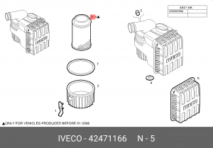 Воздушный фильтр 42471166 IVECO