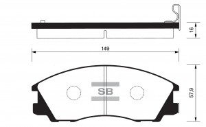Колодки тормозные дисковые SP1097 SANGSIN