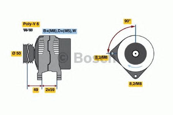 Генератор 0123540001 BOSCH