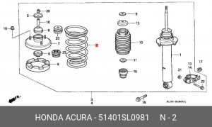Пружина подвески 51401SL0981 HONDA