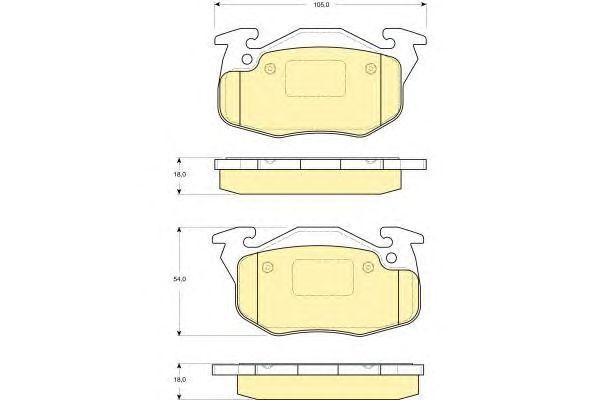 Комплект тормозных колодок, диско 6116154 GIRLING