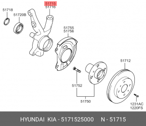 Кулак поворотный 5171525000 HYUNDAI KIA