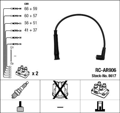 Ккомплект проводов зажигания 8617 NGK NTK