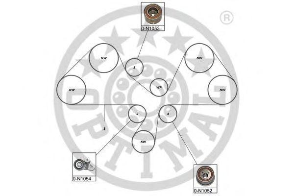 Комплект ремня ГРМ SK-1538 OPTIMAL