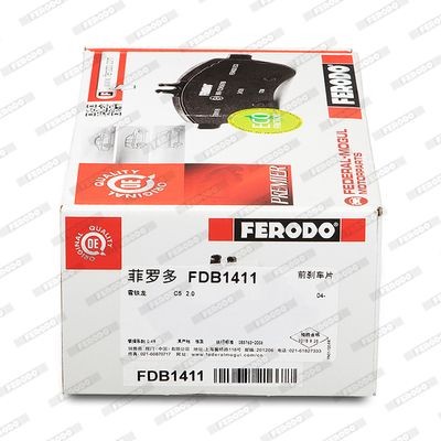 Комплект тормозных колодок, диско FDB1411 FERODO
