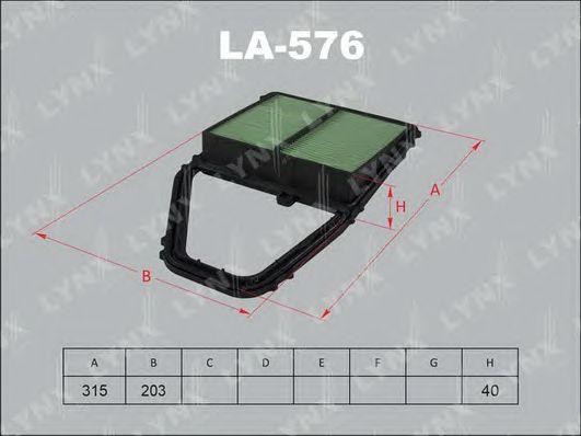Фильтр воздушный LA-576 LYNXAUTO