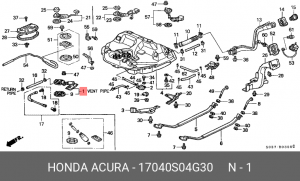 Фильтр, подъема топлива 17040-S04-G30 HONDA
