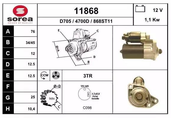 Стартер 11868 EAI