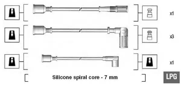 Ккомплект проводов зажигания 941095620602 MAGNETI MARELLI