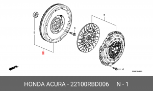 Маховик 22100RBD006 HONDA