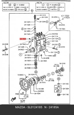 Болт SL0124185 MAZDA