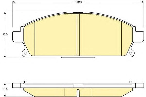 Комплект тормозных колодок, диско 6132939 GIRLING