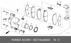 Тормозной суппорт 45210SA6602 HONDA