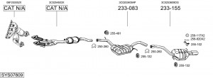 Средний глушитель выхлопных газов 292999 BOSAL