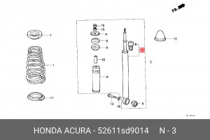 Амортизатор 52611SD9014 HONDA