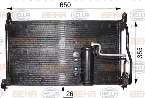 Конденсатор, кондиционер 8FC351301551 HELLA