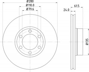 Тормозной диск MDC1397 MINTEX