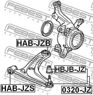 Сайлентблок HAB-JZB FEBEST