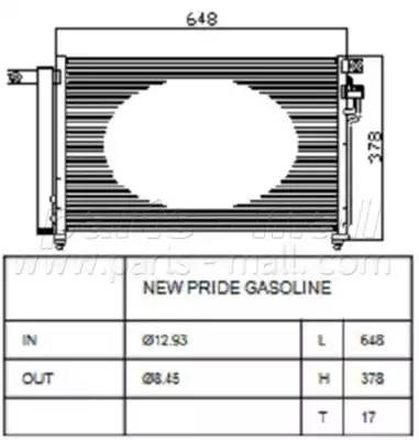 Радиатор кондиционера PXNCB-050 PMC PARTS MALL