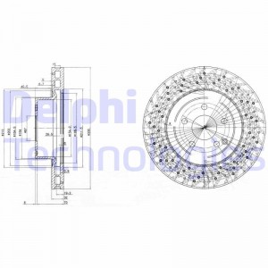 Тормозной диск BG3827 DELPHI